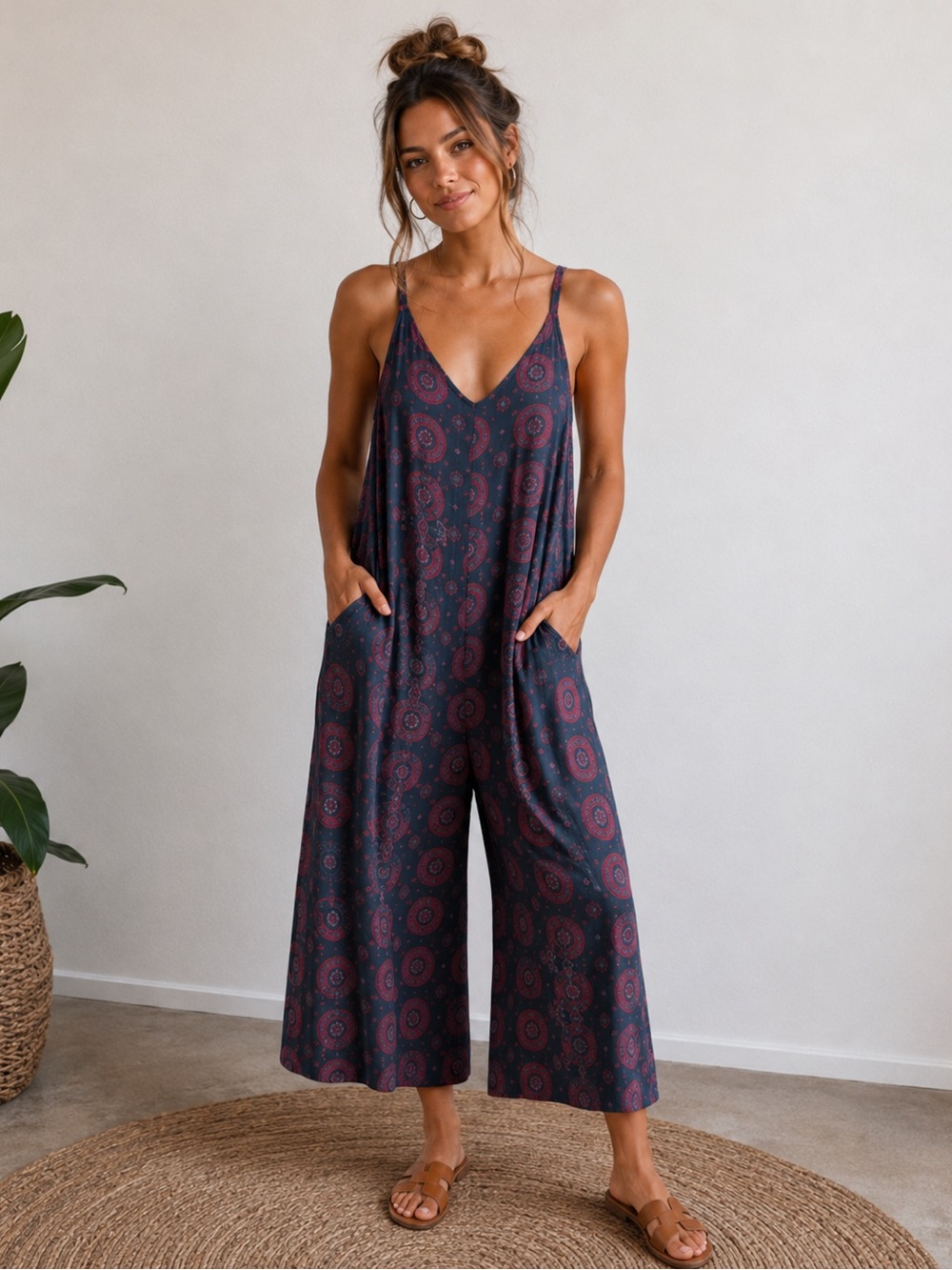 Natural Life Jumpsuit with Pockets